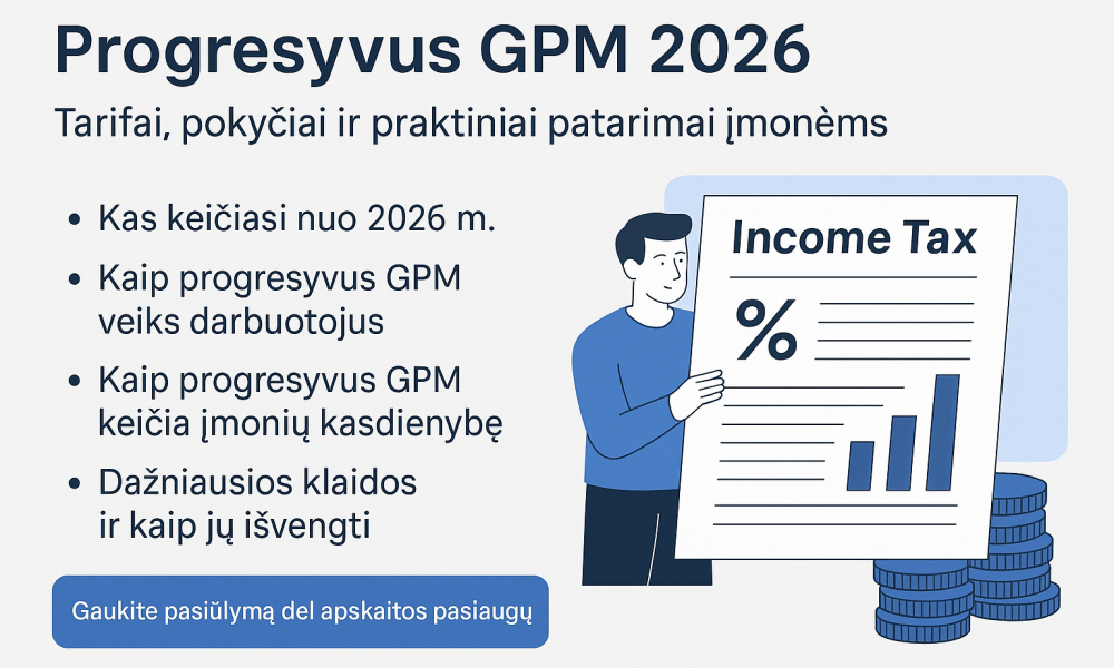GPM 2026: tarifai ir jų taikymas