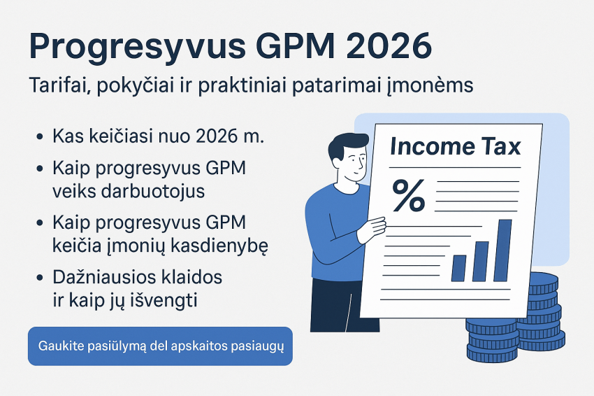 GPM 2026: tarifai ir jų taikymas